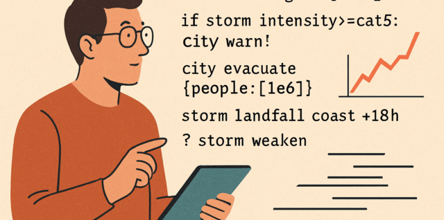 A man in glasses is dictating an abbreviated language